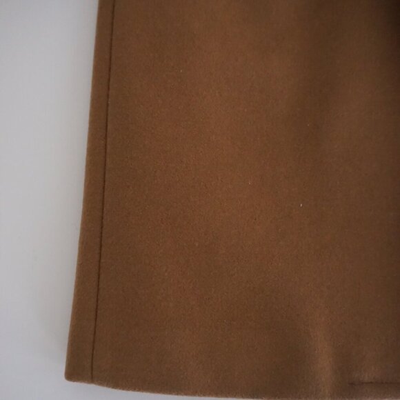 Aritzia Wilfred Brown 70% Wool 10% Cashmere Belted Trench Peacoat Coat Small - Picture 8 of 16